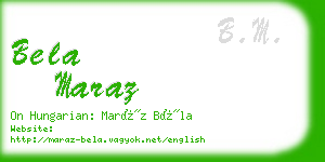 bela maraz business card